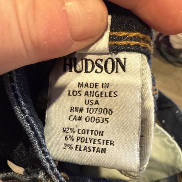 Hudson Ginny Straight Dark Wash Jeans 27 Flap Pocket - Picture 4 of 7